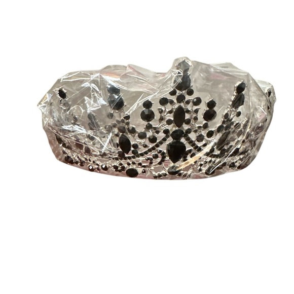 Elegant Black Crystal Tiara Brand New - Picture 3 of 3